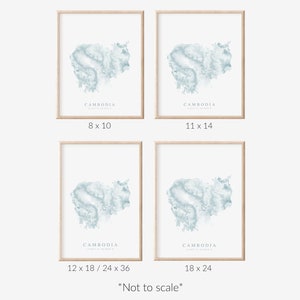 Cambodia Map Print, Map of Cambodia, Phnom Penh Cambodia, Cambodia Map ...