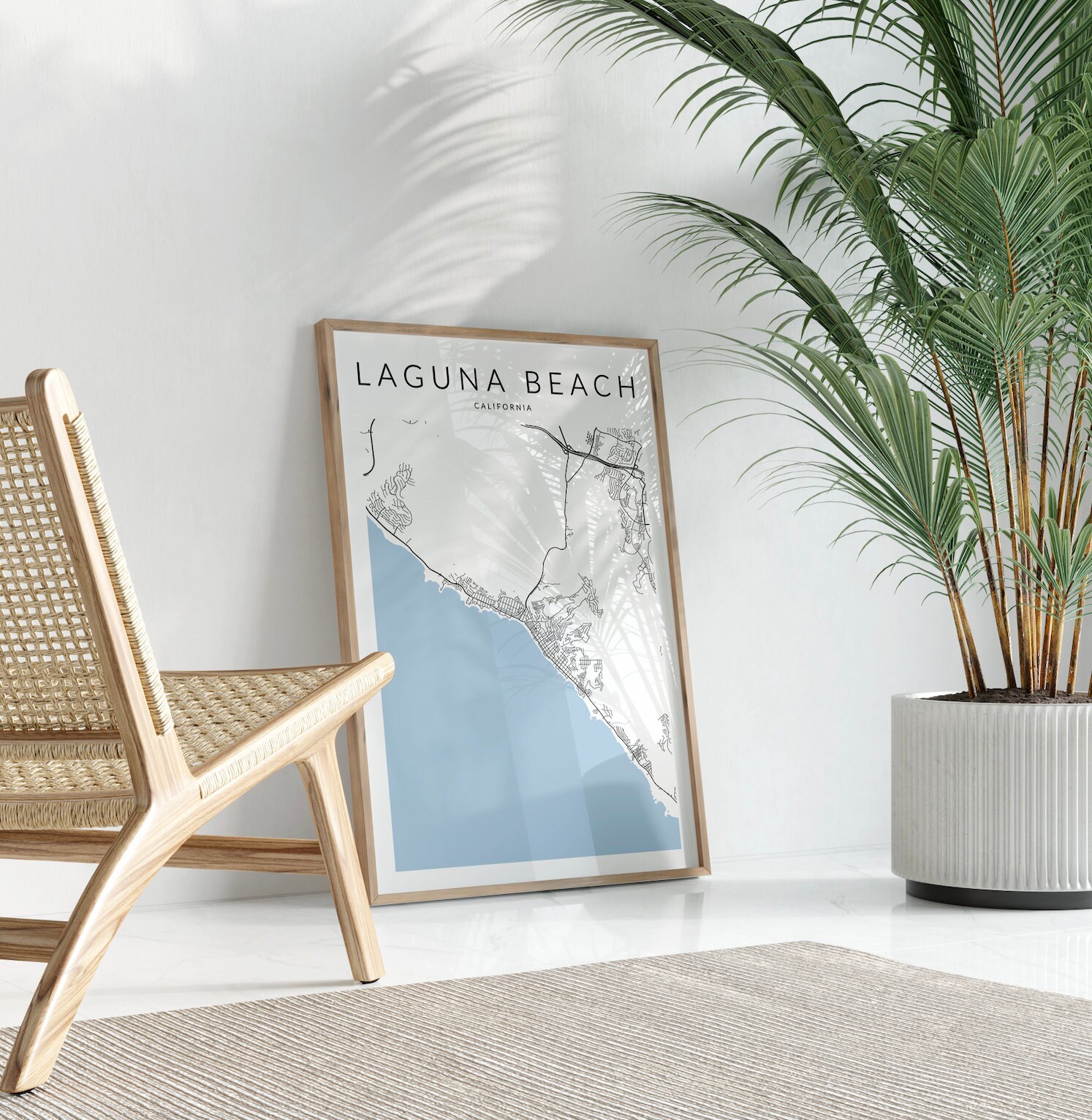 Laguna Beach Map Print California Map Print Laguna Beach - Etsy