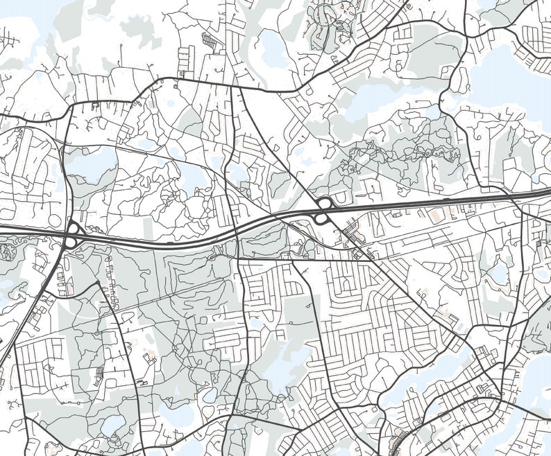Yarmouth Massachusetts Map Print, Cape Cod Map Print, Yarmouth