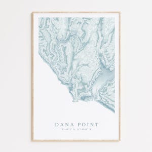 Dana Point California Map Print, California Home Gift, Dana Point Gift, California Gift, Beach House Decor, Beachy Wall Art, Surf Poster