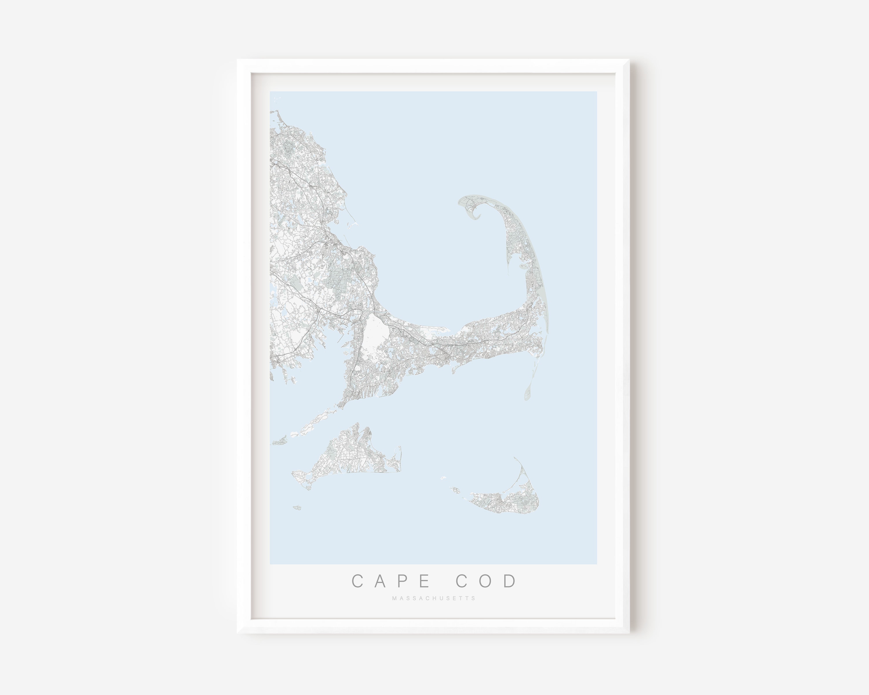 Cape Cod Map Print, Cape Cod Poster, Nantucket Map Print, Martha's