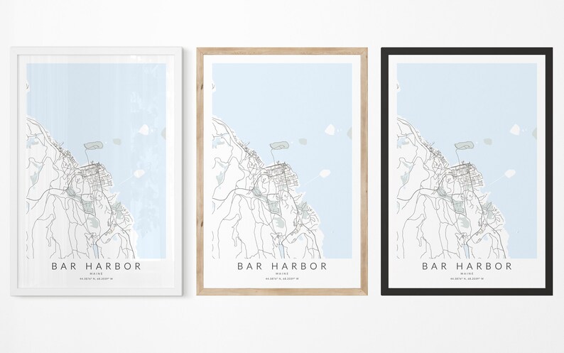 Bar Harbor Maine Map Print Mount - Il 794xN.5686579000 Hvq6