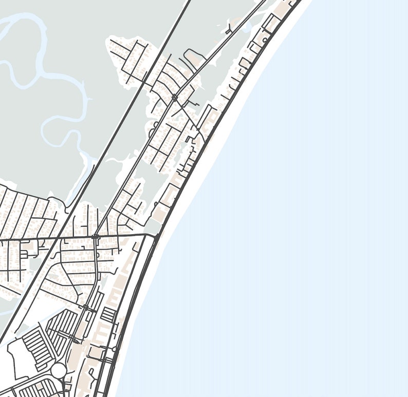 Revere Beach Map Print, Revere Beach Poster, Revere Massachusetts