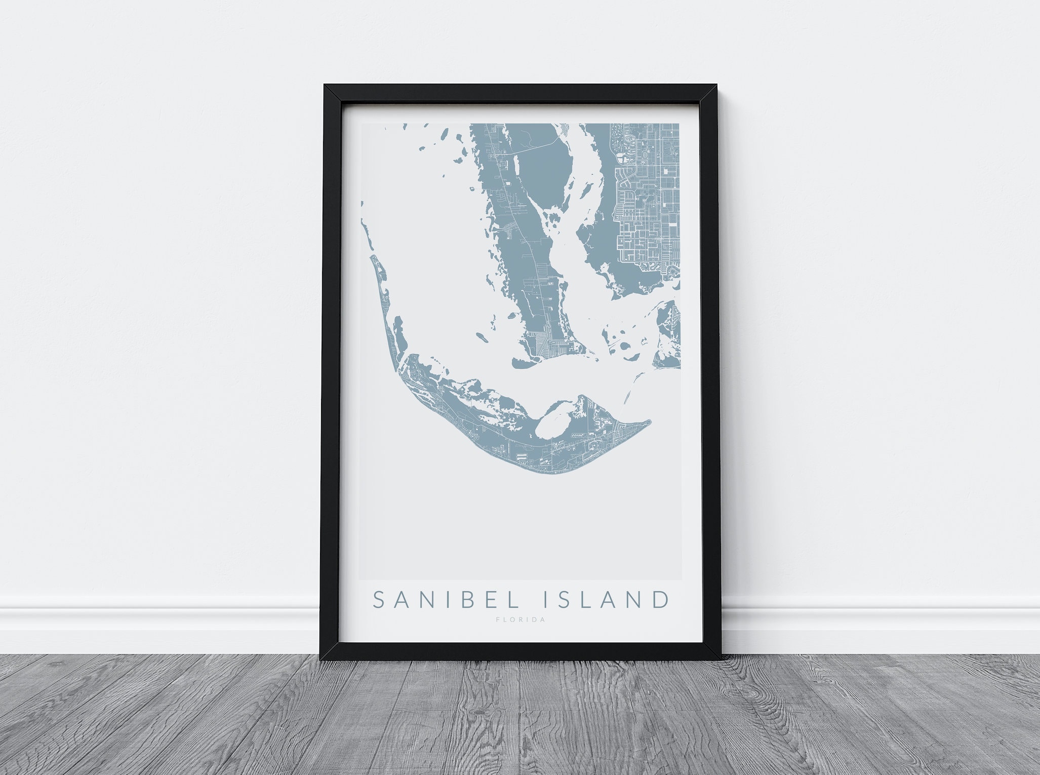 Sanibel Island Map Print, Florida Map Print, Sanibel Island Florida Poster, Sanibel Island Gift ...