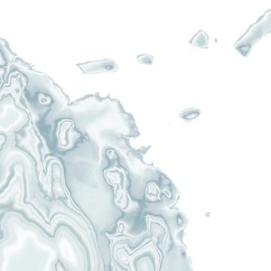 May include: Abstract digital art with a swirling, marbled pattern in shades of blue and white. The design resembles a flowing liquid or a cloud formation.