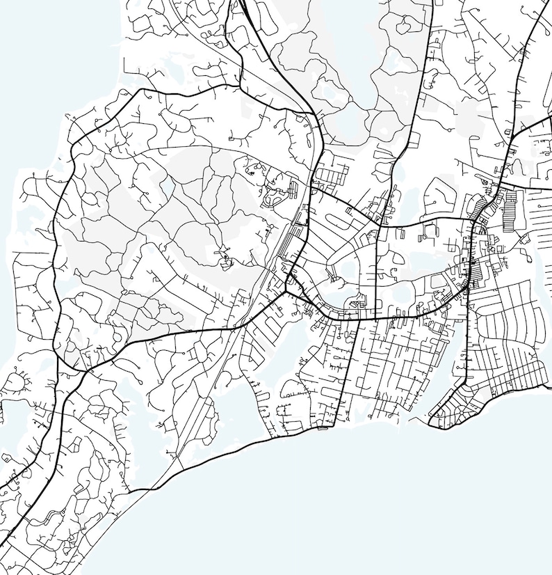 Falmouth Massachusetts Map Print, Cape Cod Map Print, Falmouth Cape Cod