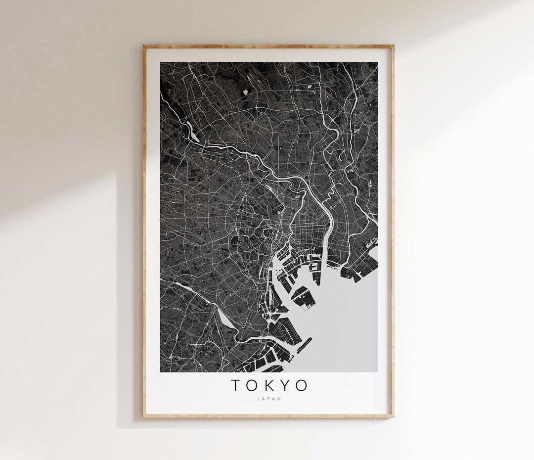 Tokyo Map Poster, Japan Map Print, Tokyo City Map Poster, Tokyo Map Art ...