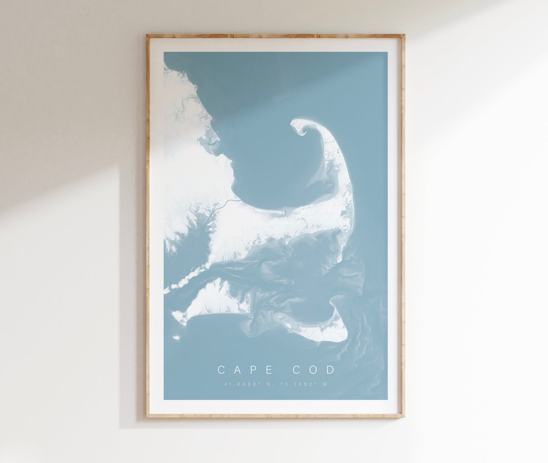 Cape Cod Map Print, Cape Cod Topographic Map Print, Cape Cod ...