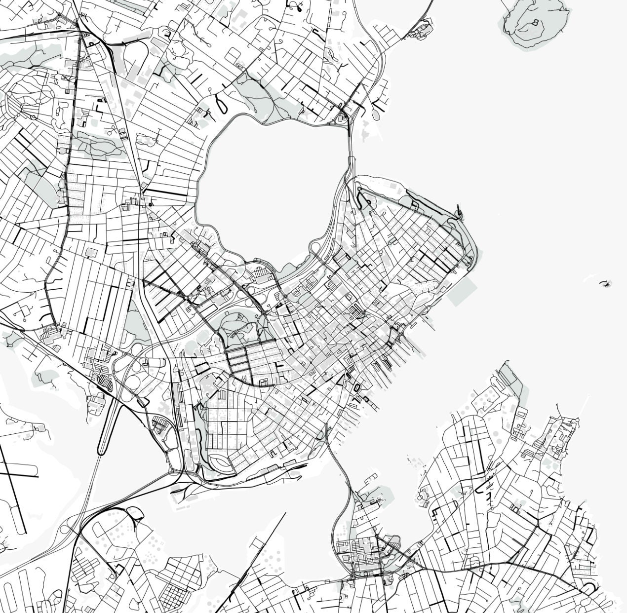 Portland Maine Map Print, Map of Portland, Maine Wall Art, Portland Map Poster, Maine Wall Decor
