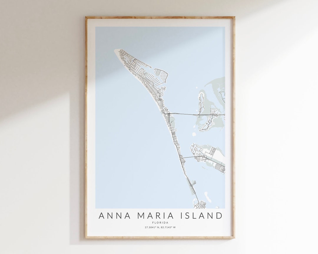 Anna Maria Island Florida Map Print - Il 1080xN.5715178666 Gods 
