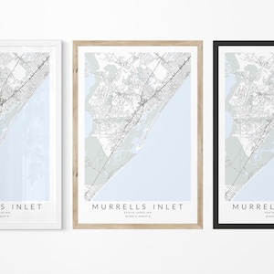 Murrells Inlet South Carolina Map Print, Map of Murrells Inlet, SC ...