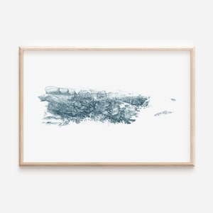 Puerto Rico Map Print, Puerto Rico Poster, San Juan Poster, Puerto Rico Topo Map, Puerto Rico Gift, Puerto Rico Home Decor, PR Poster