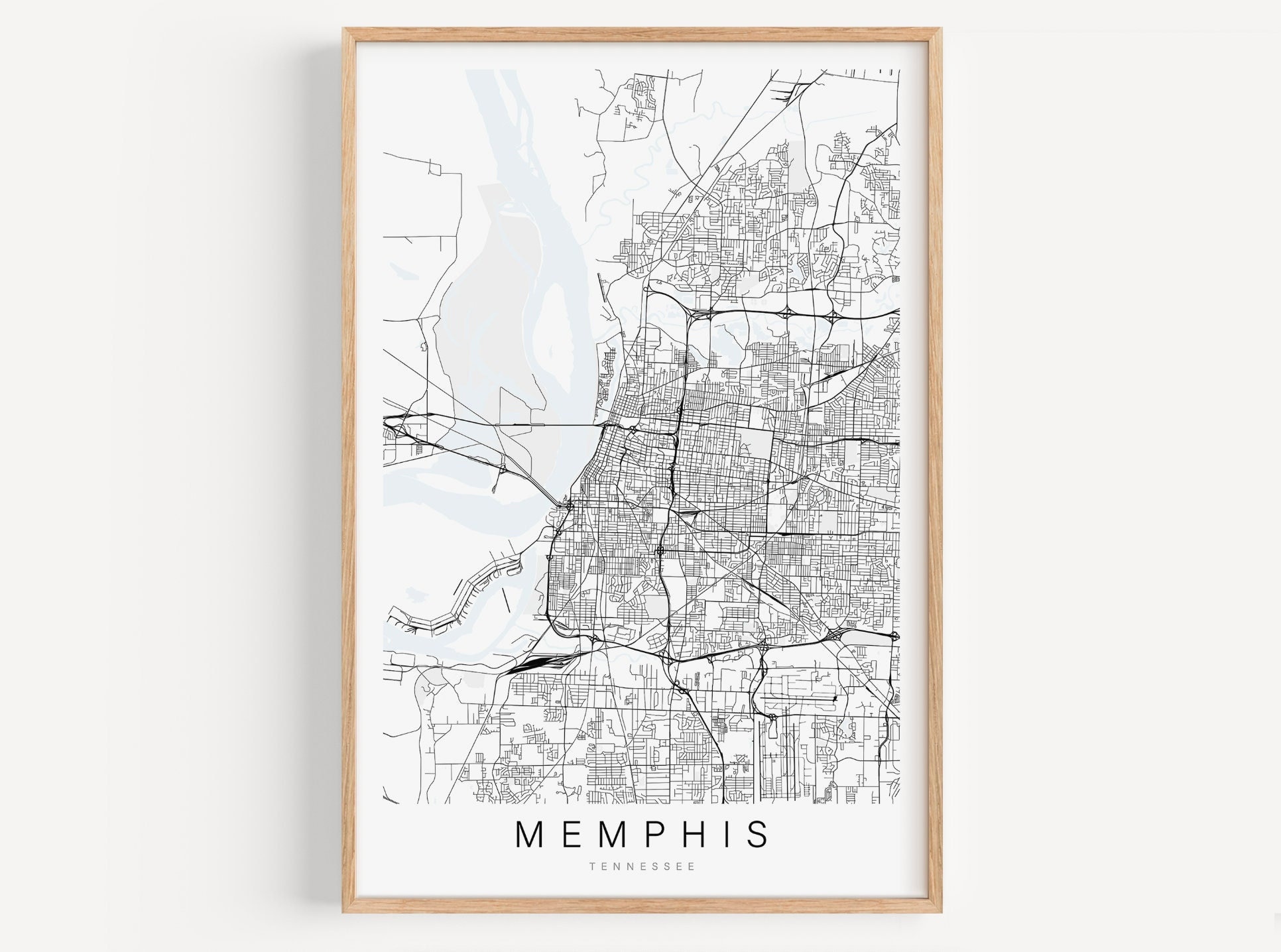 Memphis Road Map - Etsy, image size:1932x1436