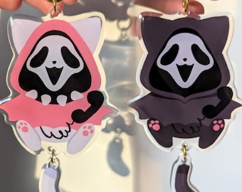 Ghostface Cat Keychain