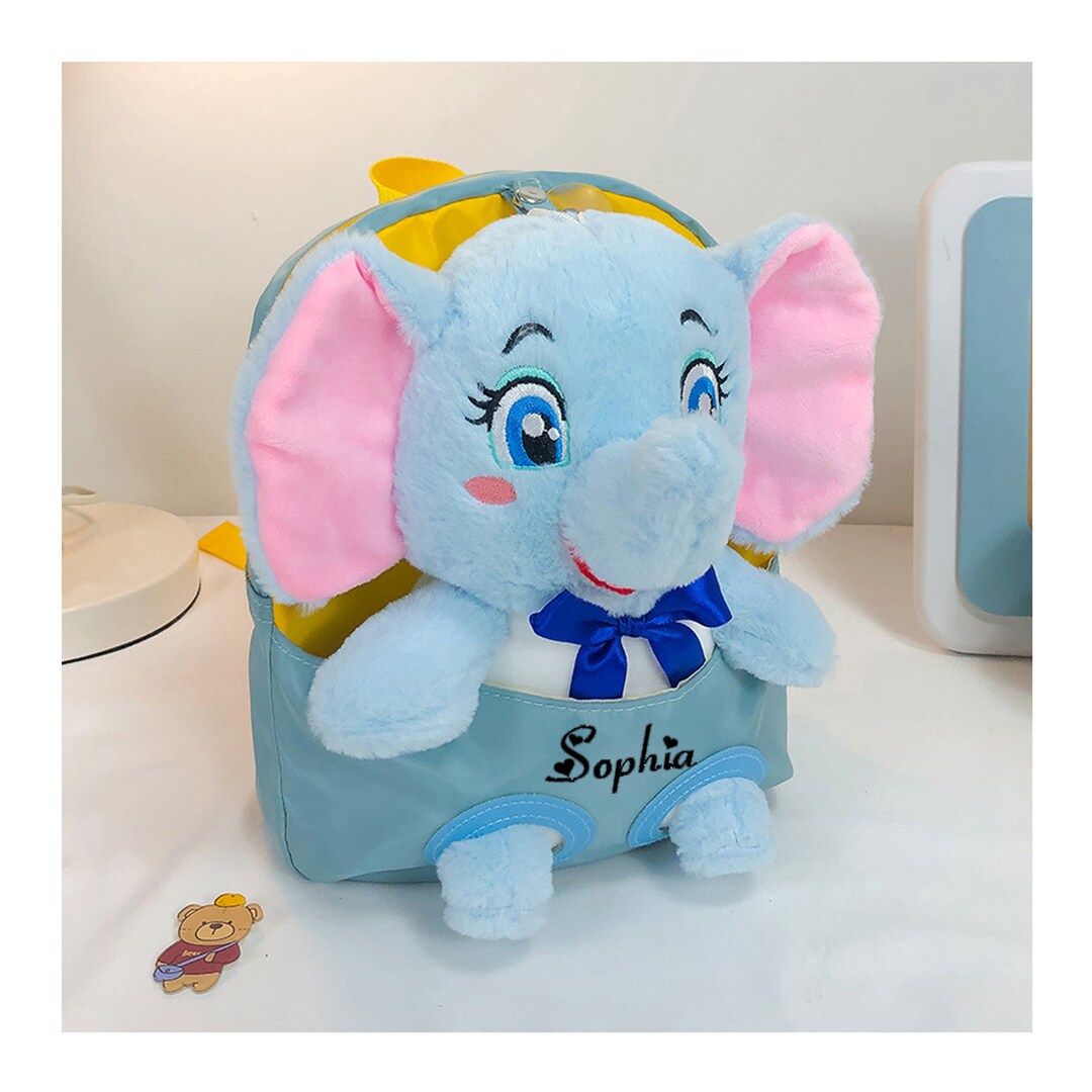 カスタマイズ可能な象の子供用ぬいぐるみバックパック。 - Etsy 日本