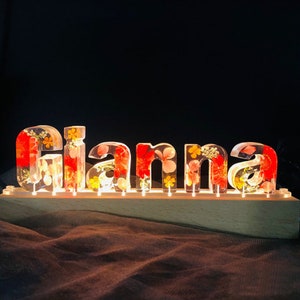 Mezcla decorativa personalizada de luz de letra de noche de bebé/lámpara-flor (Ver 1)