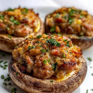 Cheesy Crab Stuffed Mushrooms Recipe (PDF Download)