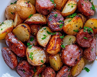 Fried Potatoes with Smoked Polish Sausage Recipe (Digital Download)