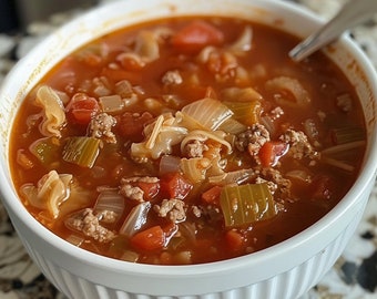 Cabbage Roll Soup Recipe: Hearty Comfort Food (Digital Download)