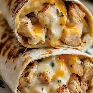 Cheesy Garlic Chicken Wraps Recipe: Savory & Easy (Digital Download)