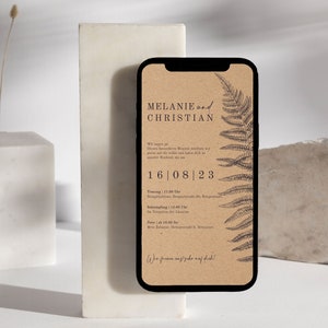 Digital | Save the Date | Hochzeit | Einladung | Wedding | Personalisiert | Modern | Stylisch | Whatsapp