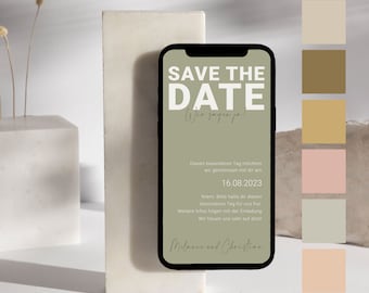 Digital | Save the Date | Hochzeit | Einladung | Wedding | Personalisiert | Modern | Minimalistisch | Whatsapp