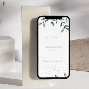 Digital | Save the Date | Hochzeit | Einladung | Dankeskarte | Wedding | Personalisiert | Modern | Minimalistisch | Whatsapp