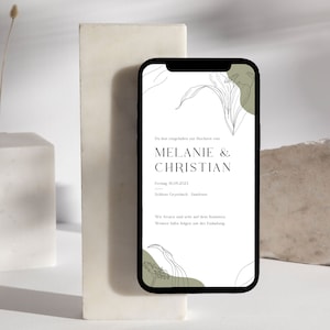 Digital | Save the Date | Wedding | Invitation | Wedding | Personalized | Modern | Minimalist | Whatsapp