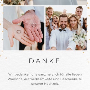 Digital Dankeskarte Hochzeit Save the Date Einladung Wedding Personalisiert Modern Fotogalerie Whatsapp Bild 2