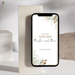 Digital | Save the Date | Wedding | Invitation | Wedding | Personalized | Modern | Whatsapp