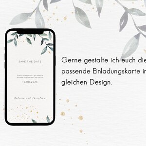 Digital Dankeskarte Hochzeit Save the Date Einladung Wedding Personalisiert Modern Fotogalerie Whatsapp Bild 3