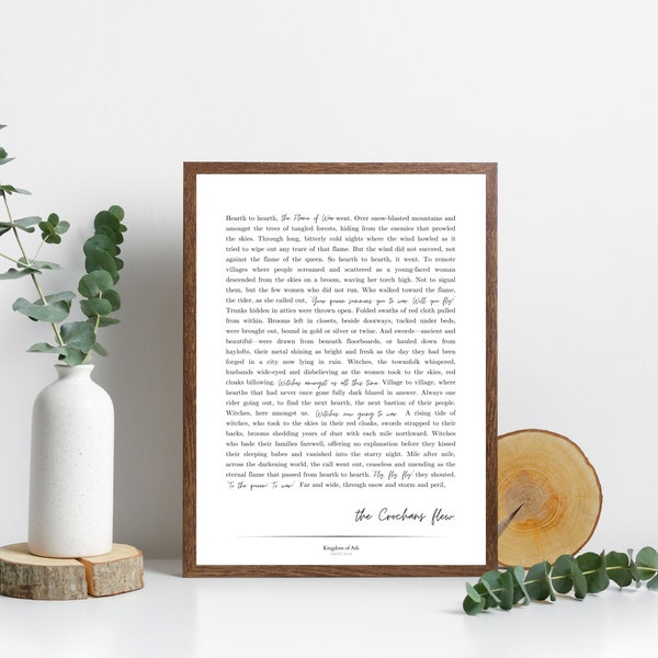 CROCHAN QUEEN'S SUMMONS - Throne of Glass quote minimalistic digital prints (cursive)