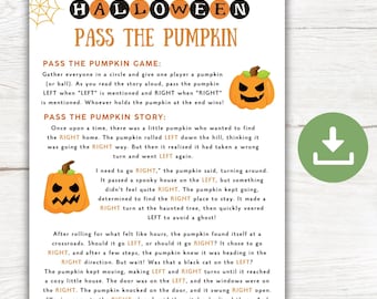 Pass the Pumpkin Game, Halloween Pass the Prize Game, Halloween Party Game, Pass The Gift, Halloween-game tiener, Halloween-activiteit op kantoor