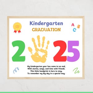 Kindergarten Graduation Handprint Art Keepsake (Digital Download)