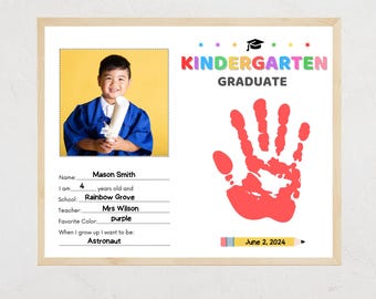Kindergarten Graduation Handprint Art: Last Day Interview (Digital Download)