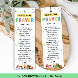 First Day of School Prayer Bookmark, Backpack Blessing Bookmark, Christian School Blessing Bookmark, School Prayer Card,Christian School Tag