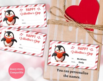 Personalized Valentine's Day Gift Labels, Printable Valentine Present Stickers, Happy Valentines Day Favor Tag, Sweet Treat Favor Tags