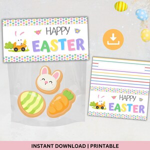 Easter Treat Bag Topper: Cookie Goodie Bag Tag (Digital Download)