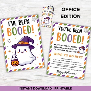 Office You&#39;ve Been Booed Sign, I&#39;ve Been Booed Coworker Edition, Halloween Boo Game, Coworker Gift Exchange Game, Boo Buddies, Boo Basket