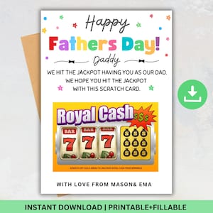 Porte-cartes à gratter fête des pères, loterie personnalisée fête des pères, cadeau pour grand-père, cadeau de fête des pères, cadeau d'anniversaire pour papa