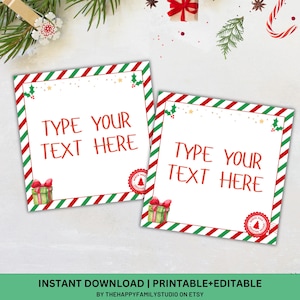 Modello di biglietti d'auguri modificabili per elfi, biglietti d'auguri per bambini, messaggi per elfi, idee per elfi di Natale, giochi per elfi, mini biglietti per elfi, attività natalizie