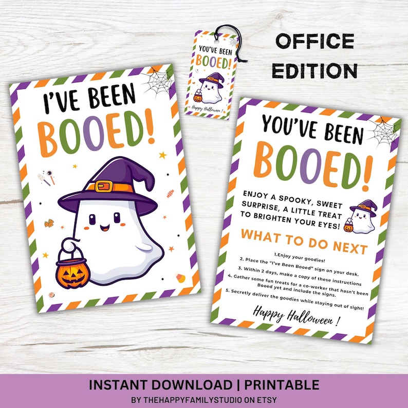 Office You've Been Booed Sign, I've Been Booed Coworker Edition ...