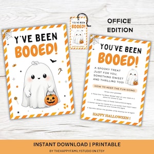Office You&#39;ve Been Booed Sign, I&#39;ve Been Booed Coworker Edition, Halloween Boo Game, Coworker Gift Exchange Game, Boo Buddies, Boo Basket
