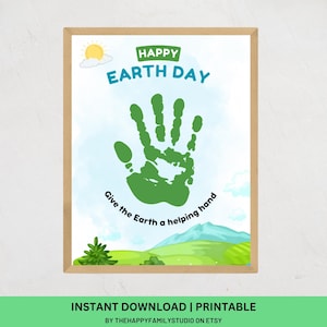 Earth Day Handprint Art: Kids Activity Keepsake (Digital Download)
