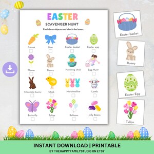 Easter Scavenger Hunt for Kids, Easter Treasure Hunt, Home Scavenger Hunt, Easter Party Game, Kids Easter Activities, Classroom Activities