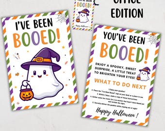 Office You've Been Booed Sign, I've Been Booed Coworker Edition, Halloween Boo Game, Coworker Gift Exchange Game, Boo Buddies, Boo Basket