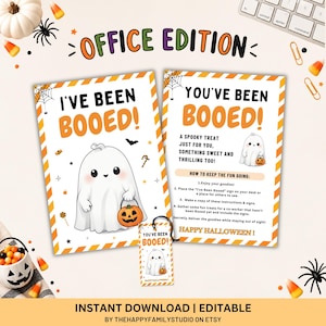 Kontorsskylt med "Du har blivit utbuad", kollegautgåva, Halloween-bu-spel, presentutbytesspel för kollegor, bu-kompisar, bu-korg