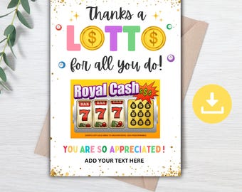 Porta carte regalo Lotto, etichetta di ringraziamento per biglietti della lotteria, porta biglietti regalo di ringraziamento per insegnanti, grazie infinite per tutto quello che fai