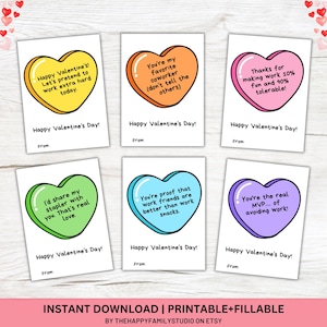 Cartes drôles de Saint-Valentin avec un collègue, Cartes coeurs sucrés, Bureau Saint-Valentin, Étiquette cadeau collègue, Pour patron, collègue, Fête de bureau d'employés