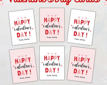 Valentine's Day Cards, Printable Valentine's Day Tag, Classroom Valentines Day Cards, Kids Valentines, Sweet Treat Valentines Tags